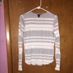 Grey and white sweater